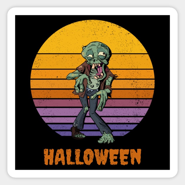 Halloween Zombie Funny Creepy Halloween Sticker by Radarek_Design